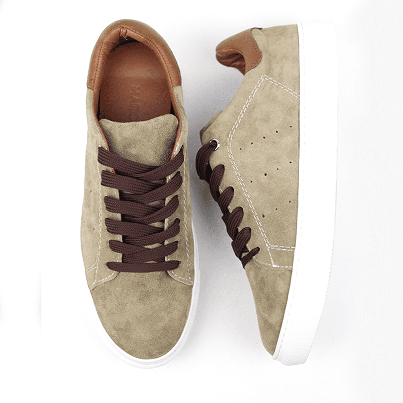Basket MAXIME Daim Beige
